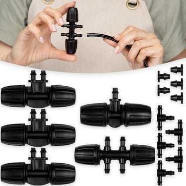Drip tubing 5/16 - Drip Irrigation Fittings Kit - 15 Pack 5/16” to 1/4” Connectors from Carpathen